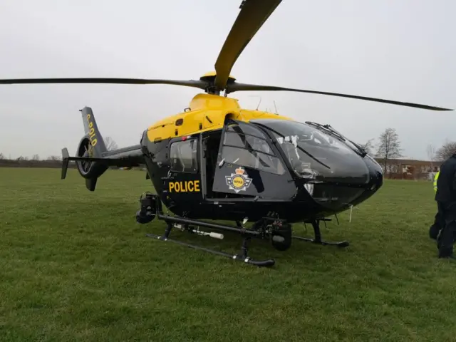 A police helicopter