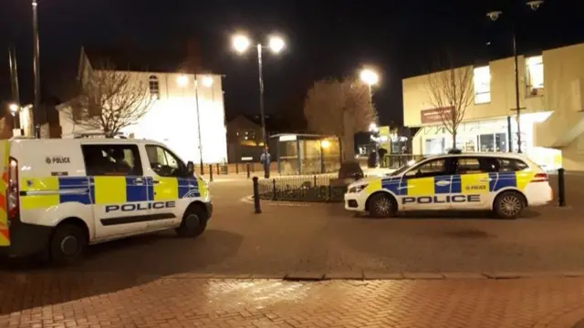 Police cars in Wath