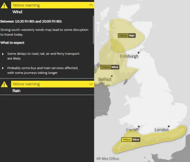 Met Office wind warning