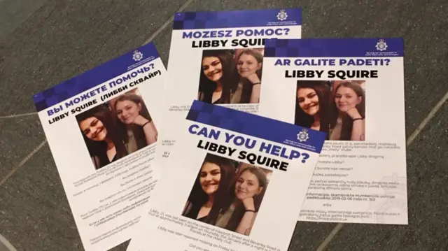 Flyers appealing for information about Libby Squire