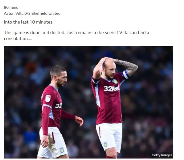 BBC Sport live text