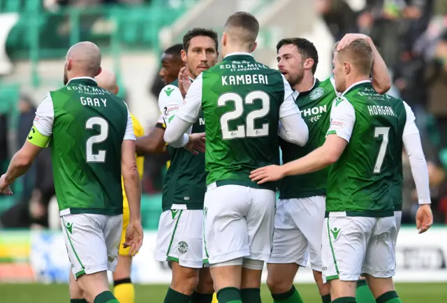 Hibernian celebrate