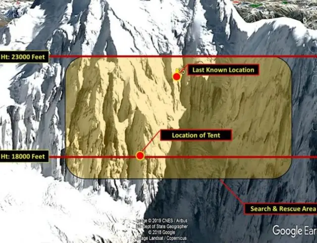 Map of Nanga Parbat