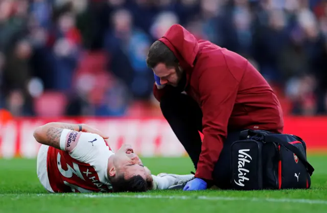 Granit Xhaka in pain