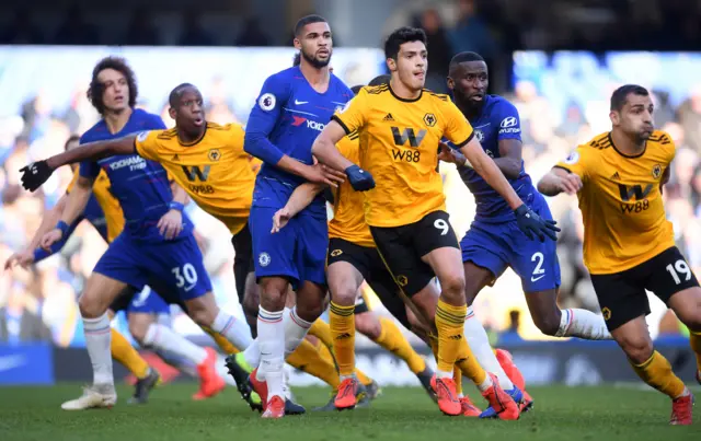 Wolves defending