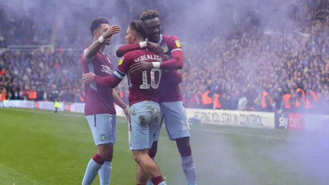 Aston Villa celebrate