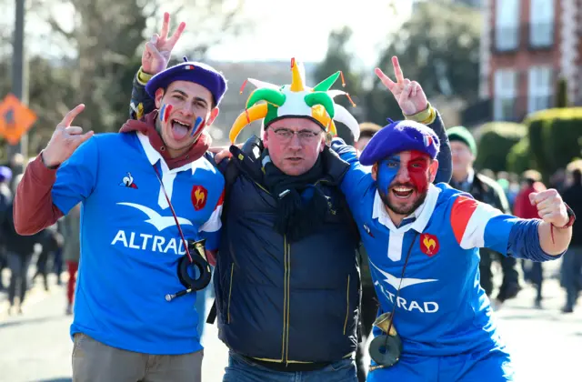 French fans in Dublin