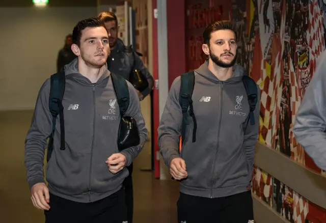 Adam Lallana and Andrew Robertson