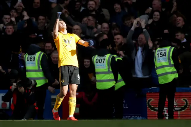 Raul Jiminez celebrates