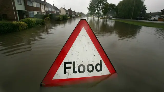 A flood sign