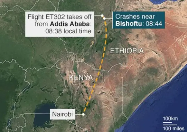 Plane crash map