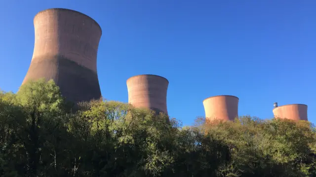 Power station chimneys