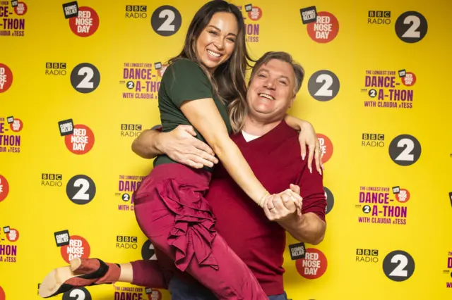 Ed Balls and Strictly dance partner Katya Jones reunited