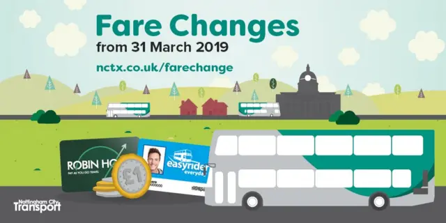 Fare change poster