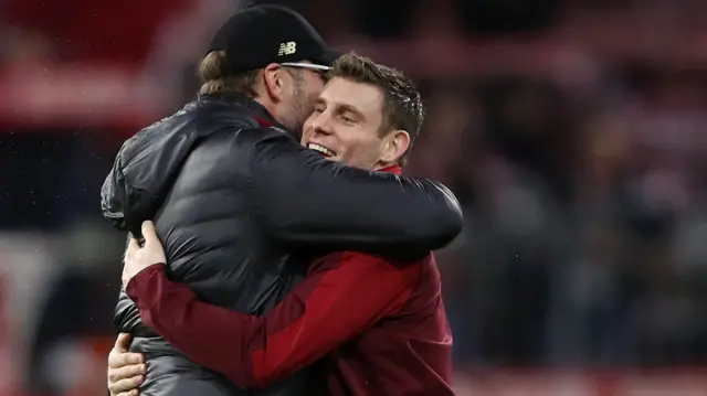 Jurgen Klopp and James Milner