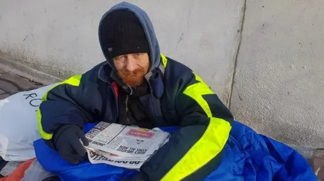 Man sleeping rough in Birmingham