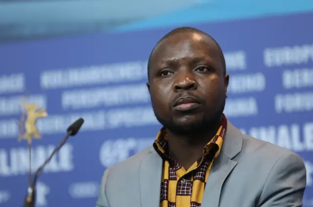 William Kamkwamba at a press conference at the Berlin Film Festival