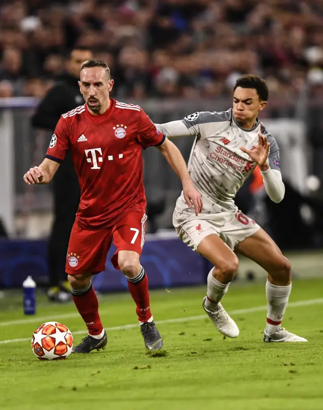 Franck Ribery and Trent Alexander-Arnold