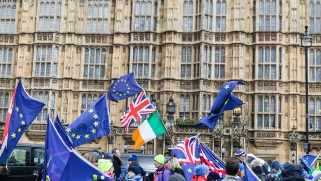 Flags outside Parliament