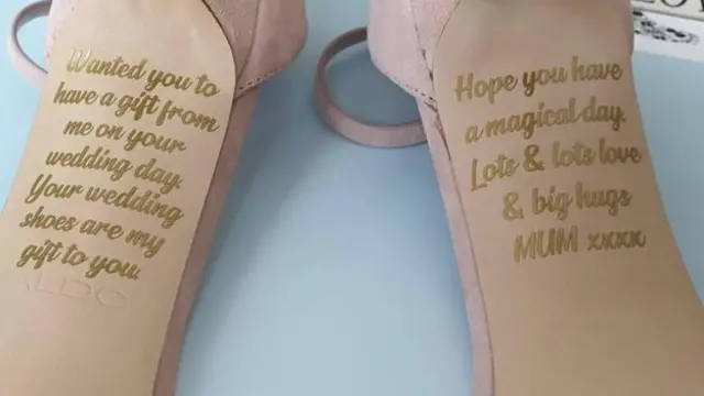 Message on the shoes