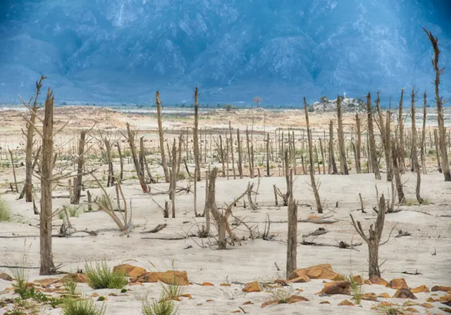 Severe drought around Cape Town, pictured on 3 April 2018.