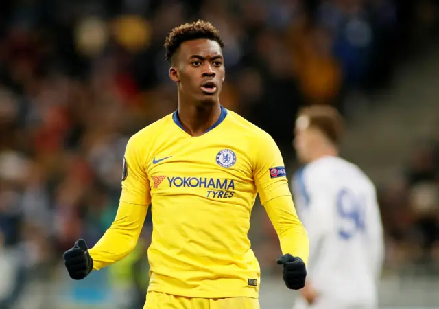 Callum Hudson-Odoi celebrates