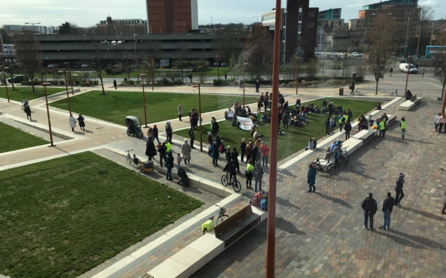 Climate change protest