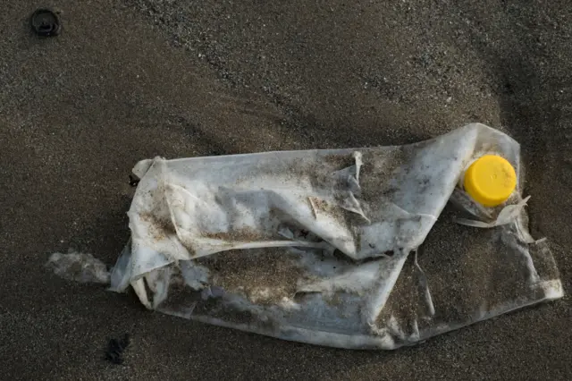 Bottle on beach