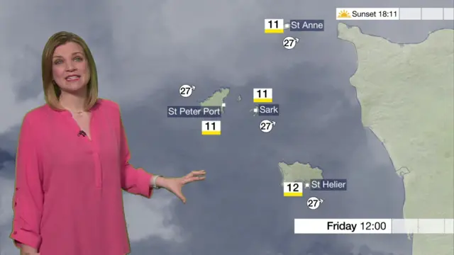 Channel Island weather map