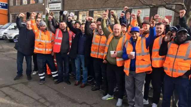 Striking bin workers