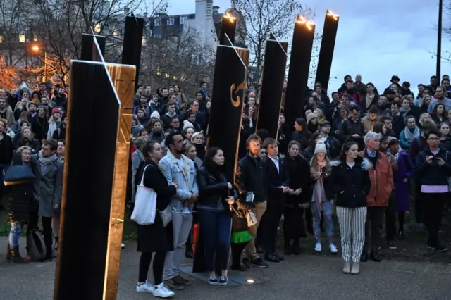 Tributes at the New Zealand memorial in Hyde Park