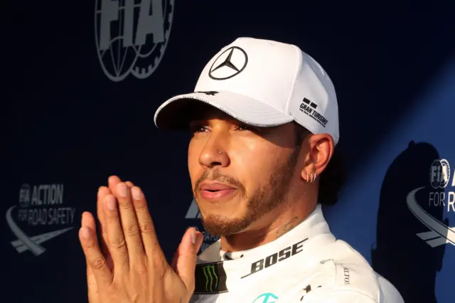 hamilton on pole