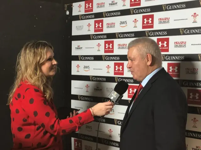 Warren Gatland doing an interview