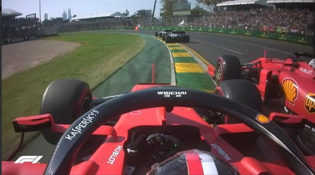 Charles Leclerc goes off onto the grass