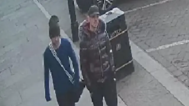 CCTV images of two men