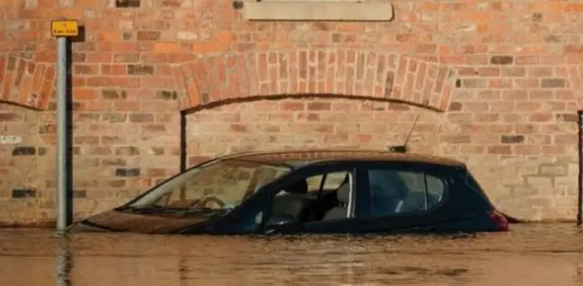 Car under water