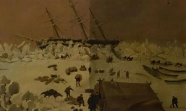 Hull Whaleship Diana Beset With Ice