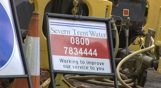 Severn Trent Water sign