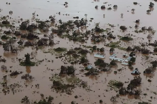 Flooded areas in Beira