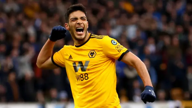 Raul Jimenez celebrates