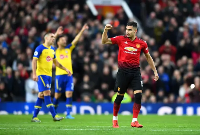 Andreas Pereira celebrates