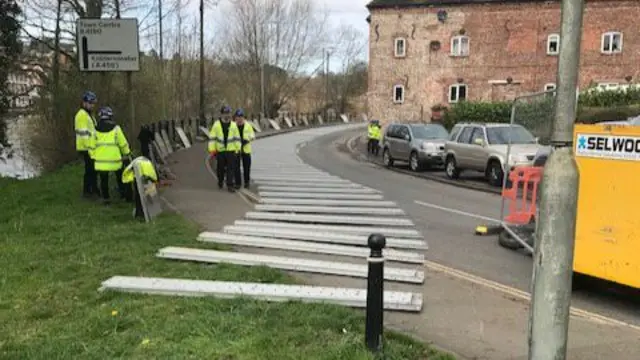 Flood barriers taken down in Bewdley