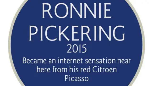 Ronnie Pickering plaque