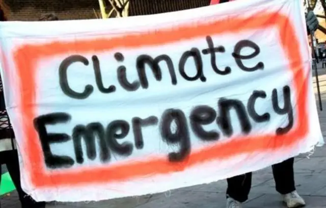 Climate emergency banner