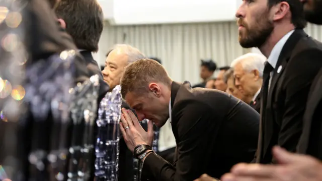 Leicester City players at Khun Vichai's cremation