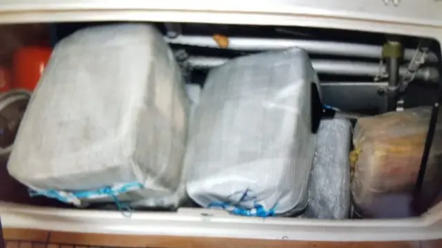 Officers found more than a ton of cocaine onboard with a street value of over £100 million