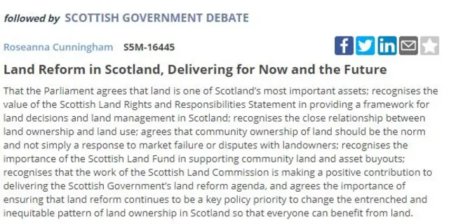 Scottish government motion