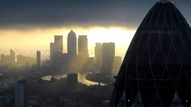 Canary Wharf and the Gherkin