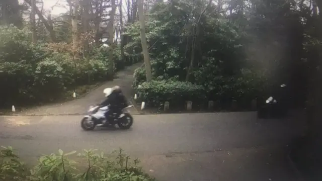 Biker riders on CCTV image