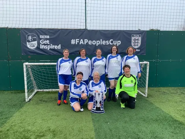 Bedford Women’s Walking Football team during the FA People's Cup First Round in February